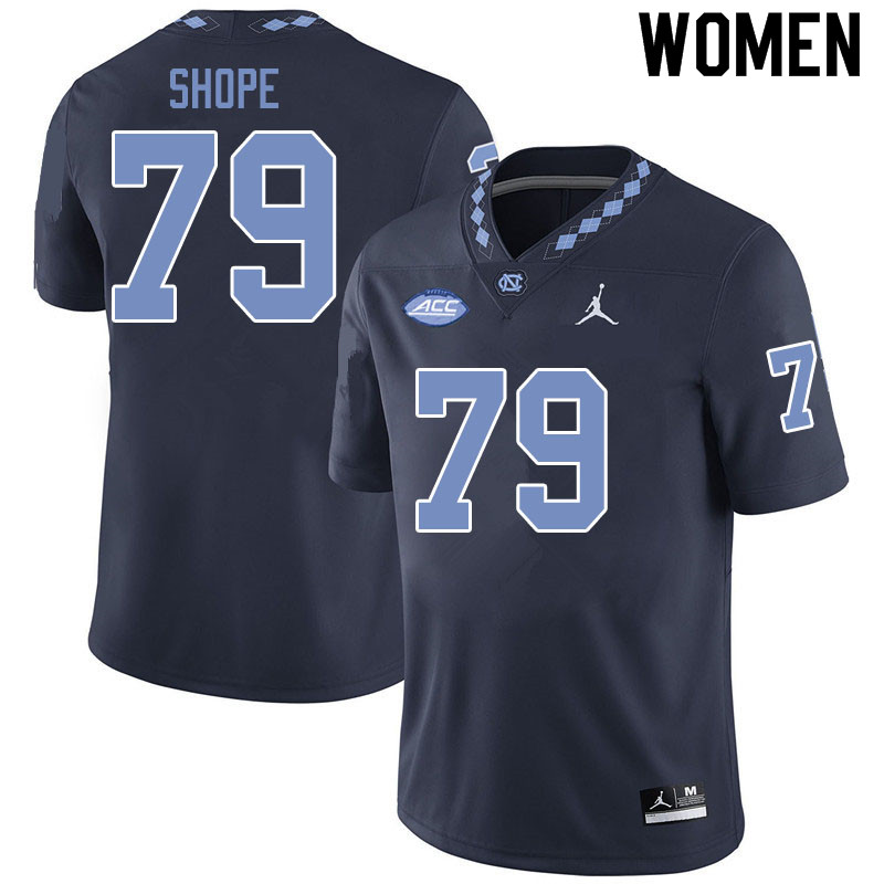 Jordan Brand Women #79 Hunter Shope North Carolina Tar Heels College Football Jerseys Sale-Black